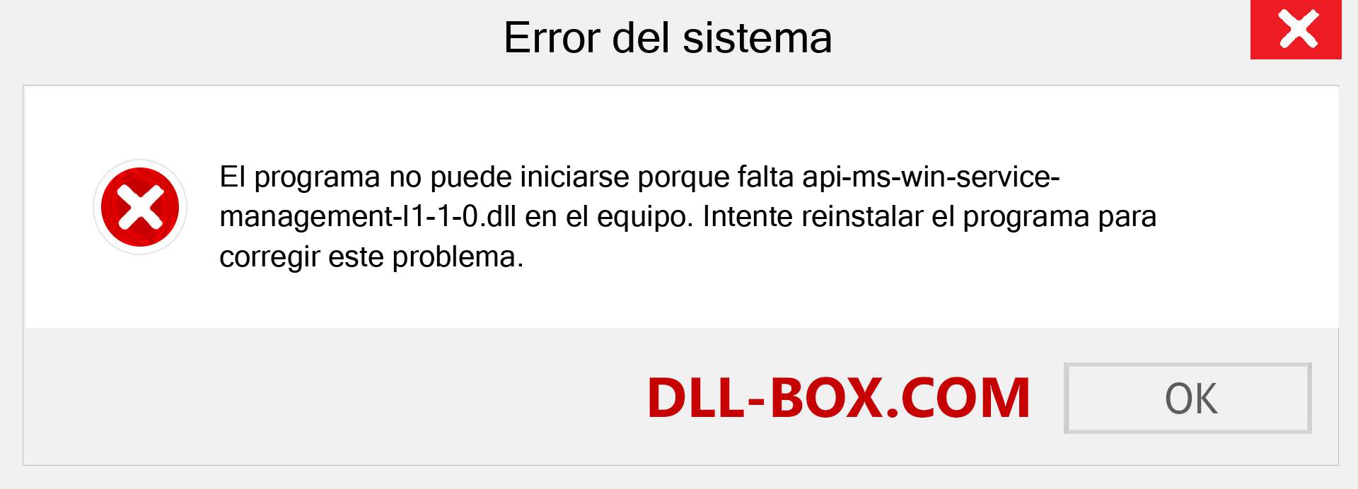 ¿Falta el archivo api-ms-win-service-management-l1-1-0.dll ?. Descargar para Windows 7, 8, 10 - Corregir api-ms-win-service-management-l1-1-0 dll Missing Error en Windows, fotos, imágenes