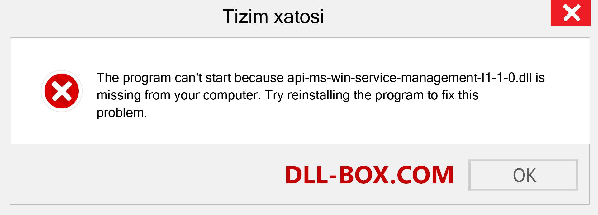 api-ms-win-service-management-l1-1-0.dll fayli yo'qolganmi?. Windows 7, 8, 10 uchun yuklab olish - Windowsda api-ms-win-service-management-l1-1-0 dll etishmayotgan xatoni tuzating, rasmlar, rasmlar